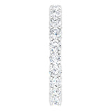 Platinum Round Lab-Grown Diamond Shared-Prong Eternity Band – 2.8 mm Stones - view 4