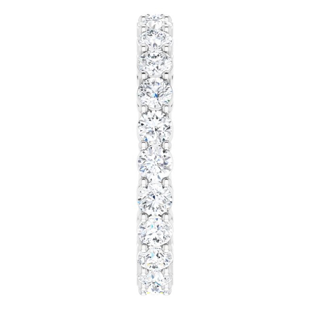 Platinum Round Lab-Grown Diamond Shared-Prong Eternity Band – 2.8 mm Stones - view 4