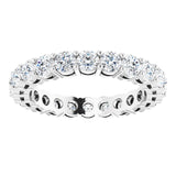 Platinum Round Lab-Grown Diamond Shared-Prong Eternity Band – 2.8 mm Stones - view 3