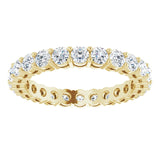 14K Gold Round Lab-Grown Diamond Shared-Prong Eternity Band – 2.8 mm Stones - Yellow Gold - view 3