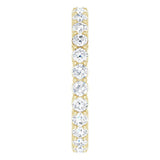 14K Gold Round Lab-Grown Diamond Shared-Prong Eternity Band – 2.5 mm Stones (1 3/8–1 1/2 CTW) - Yellow Gold - view 4