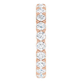 14K Gold Round Lab-Grown Diamond Shared-Prong Eternity Band – 2.8 mm Stones - Rose Gold - view 4