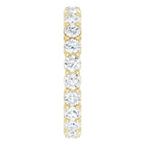 14K Gold Round Lab-Grown Diamond Shared-Prong Eternity Band – 2.8 mm Stones - Yellow Gold - view 4