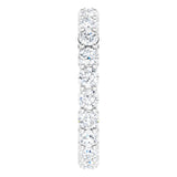 Platinum Round Lab-Grown Diamond Shared-Prong Eternity Band – 2.8 mm Stones - view 4