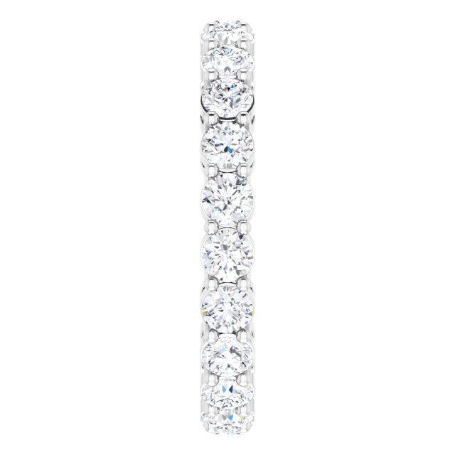 Platinum Round Lab-Grown Diamond Shared-Prong Eternity Band – 2.8 mm Stones - view 4