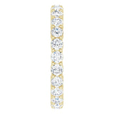 14K Gold Round Lab-Grown Diamond Shared-Prong Eternity Band – 2.8 mm Stones - Yellow Gold - view 4