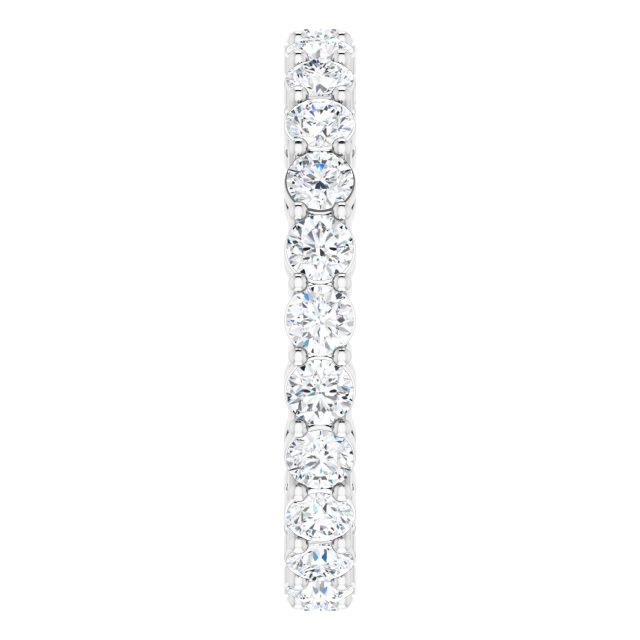 Platinum Round Lab-Grown Diamond Shared-Prong Eternity Band – 2.8 mm Stones - view 4