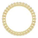 14K Gold Round Lab-Grown Diamond Shared-Prong Eternity Band – 1.7 mm Stones (1/2–5/8 CTW) - Yellow Gold - view 2