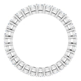 14K Gold Round Natural Diamond Shared-Prong Eternity Band – 2 mm Stones (3/4–1 CTW) - White Gold - view 2