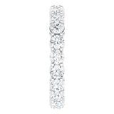 Platinum Round Lab-Grown Diamond Shared-Prong Eternity Band – 3 mm Stones (1 3/4–2 1/5 CTW) - view 4