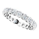 Platinum Round Lab-Grown Diamond Shared-Prong Eternity Band – 3 mm Stones (1 3/4–2 1/5 CTW) - view 5