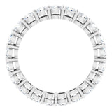 Platinum Round Lab-Grown Diamond Shared-Prong Eternity Band – 3 mm Stones (1 3/4–2 1/5 CTW) - view 2