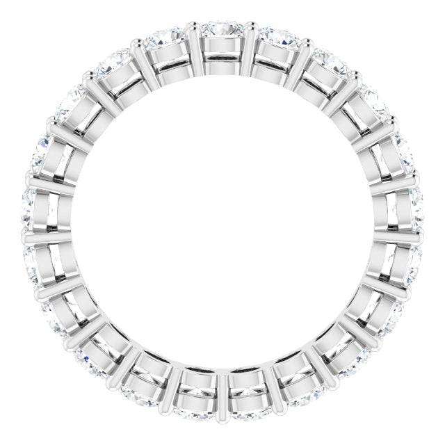 Platinum Round Natural Diamond Shared-Prong Eternity Band – 3 mm Stones (1 3/4–2 1/5 CTW) - view 2
