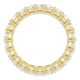 14K Gold Round Lab-Grown Diamond Shared-Prong Eternity Band – 2.8 mm Stones - Yellow Gold - view 2