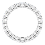 Platinum Round Lab-Grown Diamond Shared-Prong Eternity Band – 2.8 mm Stones - view 2