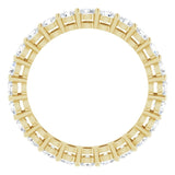 14K Gold Round Natural Diamond Shared-Prong Eternity Band – 2.8 mm Stones - Yellow Gold - view 2