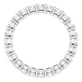 Platinum Round Natural Diamond Shared-Prong Eternity Band – 2.8 mm Stones - view 2