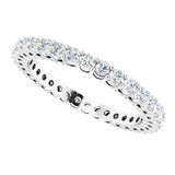 Platinum Round Natural Diamond Shared-Prong Eternity Band – 1.7 mm Stones (1/2–3/4 CTW) - view 5