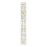 14K Gold Round Lab-Grown Diamond Shared-Prong Eternity Band – 2.8 mm Stones - Yellow Gold - view 4