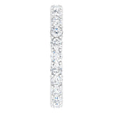 Platinum Round Natural Diamond Shared-Prong Eternity Band – 2.8 mm Stones - view 4