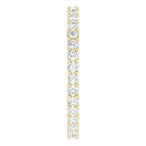 14K Gold Round Lab-Grown Diamond Shared-Prong Eternity Band – 1.7 mm Stones (1/2–5/8 CTW) - Yellow Gold - view 4