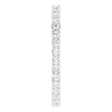 14K Gold Round Lab-Grown Diamond Shared-Prong Eternity Band – 1.7 mm Stones (1/2–5/8 CTW) - White Gold - view 4
