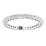 Platinum Round Natural Diamond Shared-Prong Eternity Band – 1.7 mm Stones (1/2–3/4 CTW) - view 3