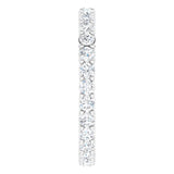 Platinum Round Natural Diamond Shared-Prong Eternity Band – 2 mm Stones (3/4–1 CTW) - view 4