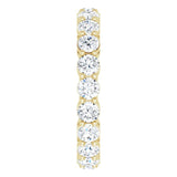 14K Gold Round Lab-Grown Diamond Shared-Prong Eternity Band – 3 mm Stones (1 3/4–2 1/5 CTW) - Yellow Gold - view 4