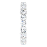 Platinum Round Lab-Grown Diamond Shared-Prong Eternity Band – 3 mm Stones (1 3/4–2 1/5 CTW) - view 4