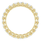 14K Gold Round Lab-Grown Diamond Shared-Prong Eternity Band – 2.8 mm Stones - Yellow Gold - view 2