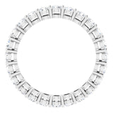 Platinum Round Lab-Grown Diamond Shared-Prong Eternity Band – 2.8 mm Stones - view 2