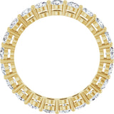 14K Gold Round Lab-Grown Diamond Shared-Prong Eternity Band – 3 mm Stones (1 3/4–2 1/5 CTW) - Yellow Gold - view 2