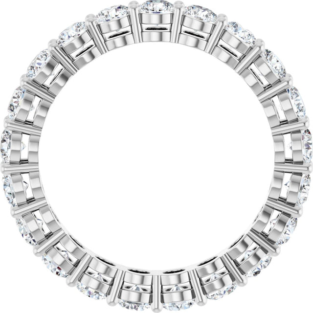 Platinum Round Lab-Grown Diamond Shared-Prong Eternity Band – 3 mm Stones (1 3/4–2 1/5 CTW) - view 2