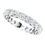 Platinum Round Lab-Grown Diamond Shared-Prong Eternity Band – 3 mm Stones (1 3/4–2 1/5 CTW) - view 5