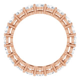 14K Gold Round Lab-Grown Diamond Shared-Prong Eternity Band – 3 mm Stones (1 3/4–2 1/5 CTW) - Rose Gold - view 2