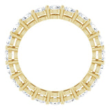 14K Gold Round Lab-Grown Diamond Shared-Prong Eternity Band – 3 mm Stones (1 3/4–2 1/5 CTW) - Yellow Gold - view 2