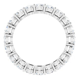 Platinum Round Lab-Grown Diamond Shared-Prong Eternity Band – 3 mm Stones (1 3/4–2 1/5 CTW) - view 2