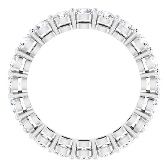 Platinum Round Lab-Grown Diamond Shared-Prong Eternity Band – 3 mm Stones (1 3/4–2 1/5 CTW) - view 2