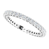 Platinum Round Lab-Grown Diamond Shared-Prong Eternity Band – 1.7 mm Stones (1/2–5/8 CTW) - view 5