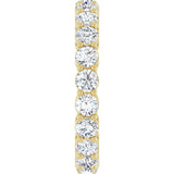 14K Gold Round Lab-Grown Diamond Shared-Prong Eternity Band – 3 mm Stones (1 3/4–2 1/5 CTW) - Yellow Gold - view 4
