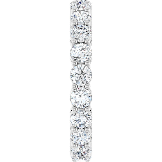 Platinum Round Lab-Grown Diamond Shared-Prong Eternity Band – 3 mm Stones (1 3/4–2 1/5 CTW) - view 4