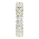14K Gold Oval Lab-Grown Diamond Shared-Prong Eternity Band – 5x3 mm Stones (3 1/3–5 1/2 CTW) - Yellow Gold - view 4