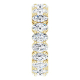 14K Gold Oval Lab-Grown Diamond Shared-Prong Eternity Band – 5x3 mm Stones (3 1/3–5 1/2 CTW) - Yellow Gold - view 4