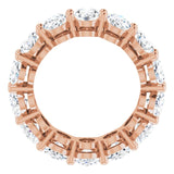 14K Gold Oval Lab-Grown Diamond Shared-Prong Eternity Band – 6x4 mm Stones (5 1/5–5 9/10 CTW) - Rose Gold - view 2