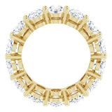 14K Gold Oval Lab-Grown Diamond Shared-Prong Eternity Band – 6x4 mm Stones (5 1/5–5 9/10 CTW) - Yellow Gold - view 2