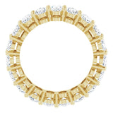 14K Gold Oval Lab-Grown Diamond Shared-Prong Eternity Band – 5x3 mm Stones (3 1/3–5 1/2 CTW) - Yellow Gold - view 2