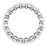 14K Gold Oval Lab-Grown Diamond Shared-Prong Eternity Band – 5x3 mm Stones (3 1/3–5 1/2 CTW) - White Gold - view 2