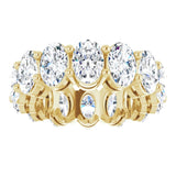 14K Gold Oval Lab-Grown Diamond Shared-Prong Eternity Band – 6x4 mm Stones (5 1/5–5 9/10 CTW) - Yellow Gold - view 3