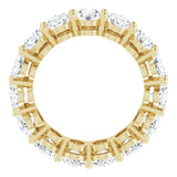 14K Gold Oval Lab-Grown Diamond Shared-Prong Eternity Band – 6x4 mm Stones (5 1/5–5 9/10 CTW) - Yellow Gold - view 2